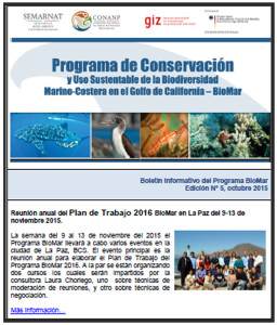 Boletin informativo BioMar - octubre 2015